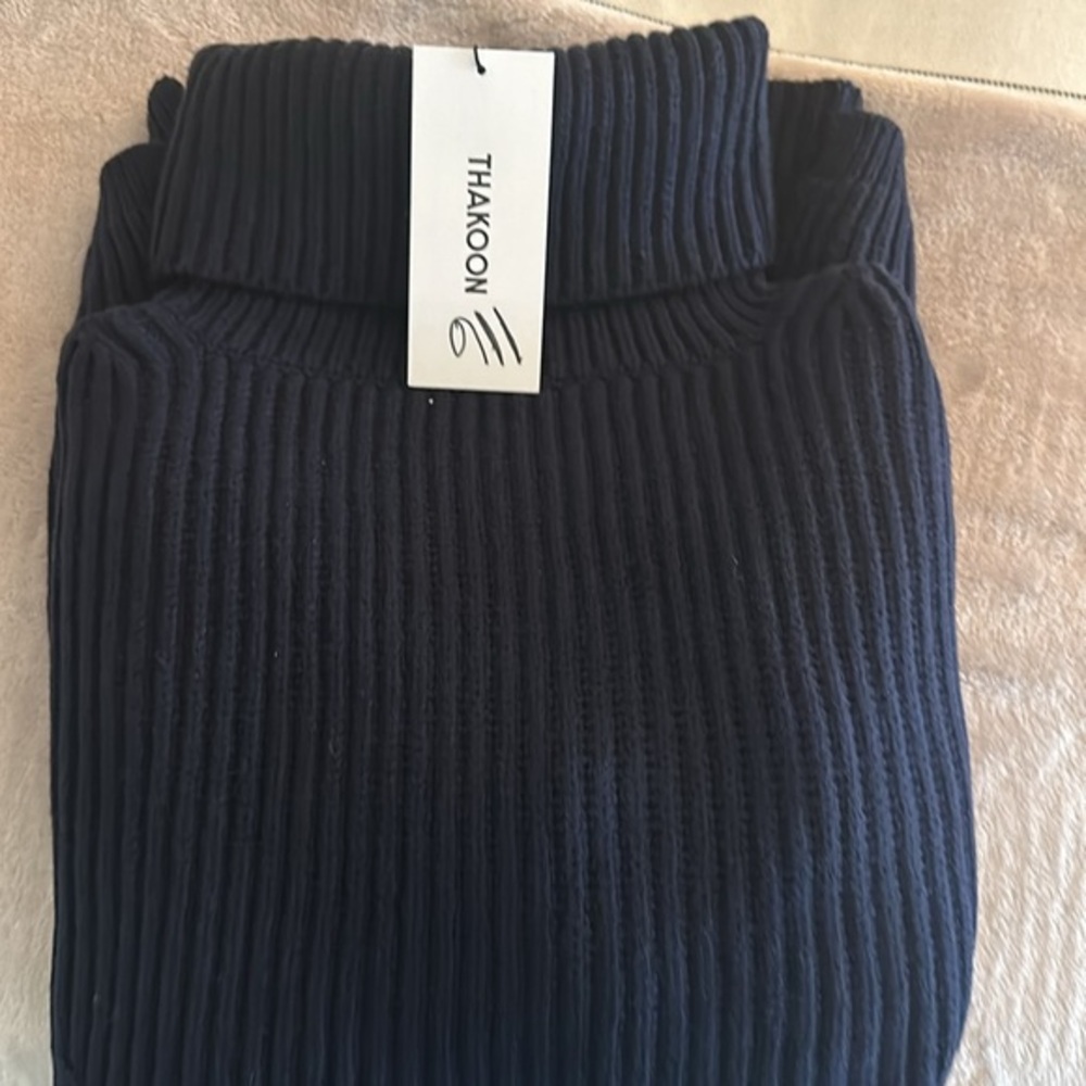 THAKOON 100% Lambswool XS Oversized Super Chunky Ribbed Tunic BNWT